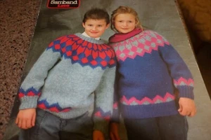 Samband of Iceland Knitting Pattern 122 Yoke Sweaters 24-32 Kids - Picture 1 of 1
