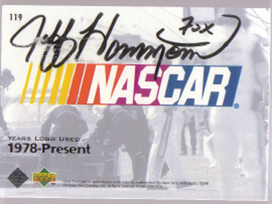 Jeff Hammond auto'd Upper Deck NASCAR card  #1042 - Image 1 of 1