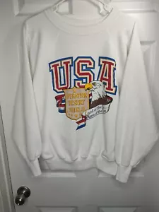 Vintage 90er USA Operation Desert Shield Weißkopfseeadler Sweatshirt mit Rundhalsausschnitt Größe Large - Bild 1 von 9