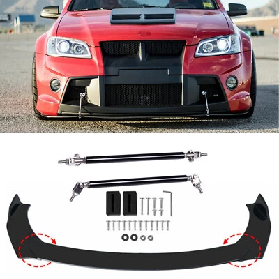 For Pontiac G8 G6 Front Bumper Lip Splitter Spoiler Body Kit + Strut Rods Foto 1 de 4