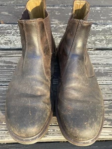 Dr. Martens Chelsea Boots Mens Sz 12 Us Soft Toe 2976 Slip Resistant Ankle Brown - Picture 1 of 10