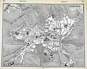 XX Sec.Orig. XiloTopografica_Perugia..Citta e Dintorni, Umbria,italia..Aetna.. - Foto 1 di 1