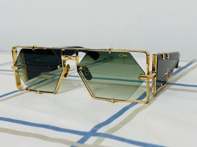 Gafas de sol Cazal marco negro y dorado lentes verdes unisex gafas tintadas Foto 1 de 4