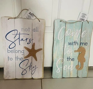 Two Beach Themed Wall Hangings  - Picture 1 of 5