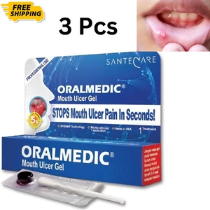 3 Stück - Oralmedic Mundgeschwür Gel 1 Behandlung schnelle Schmerzlinderung - Bild 1 von 8