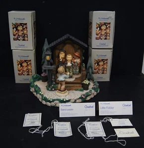Conjunto de estatuillas Hummel/pequeños creadores de música Hummelscape con caja - 1984 retirado TMK-6 - Imagen 1 de 22