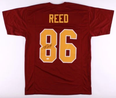 Jordan Reed Signed Redskins Throwback Jersey (JSA COA) 2016 Pro Bowl Tight End - Image 1 of 4