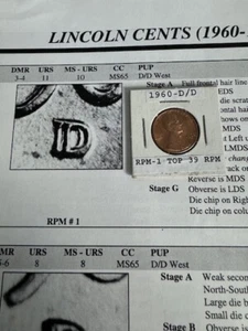 1960-D/D West Lincoln Wheat cent UNC RD RPM 1 Really Nice - Picture 1 of 2
