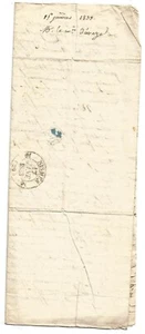 Old Letter 1833 With Postal Marks Cachet From Nimes Of January 17 1833 - Picture 1 of 2