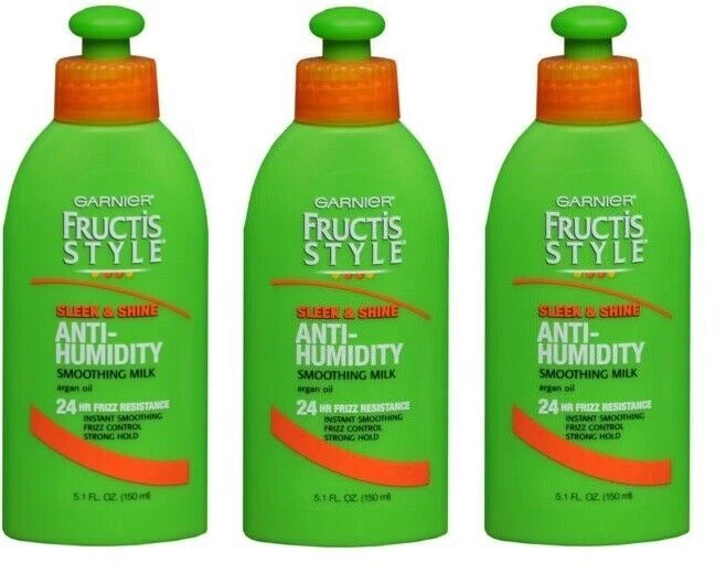 Leche suavizante antihumedad elegante y brillante Garnier Fructis 5,1 oz cada una* paquete de 3* Foto 1 de 1