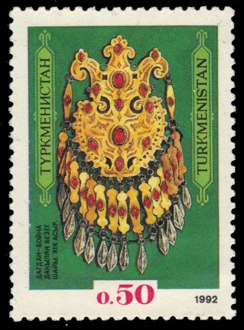 TURKMENISTAN 1 - Dagdan Necklace 19th Century (pa94122+) Cover