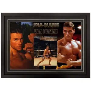 JEAN CLAUDE VAN DAMME JCVD HAND SIGNED FRAMED KICKBOXER PHOTO DISPLAY PROOF #5 - Picture 1 of 2