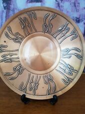 Vintage RODD Copper Dish Plate with Relief Design  c.1970s