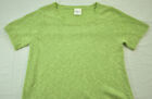women's Bedford Fair light green short sleeve sweater size medium textured weave