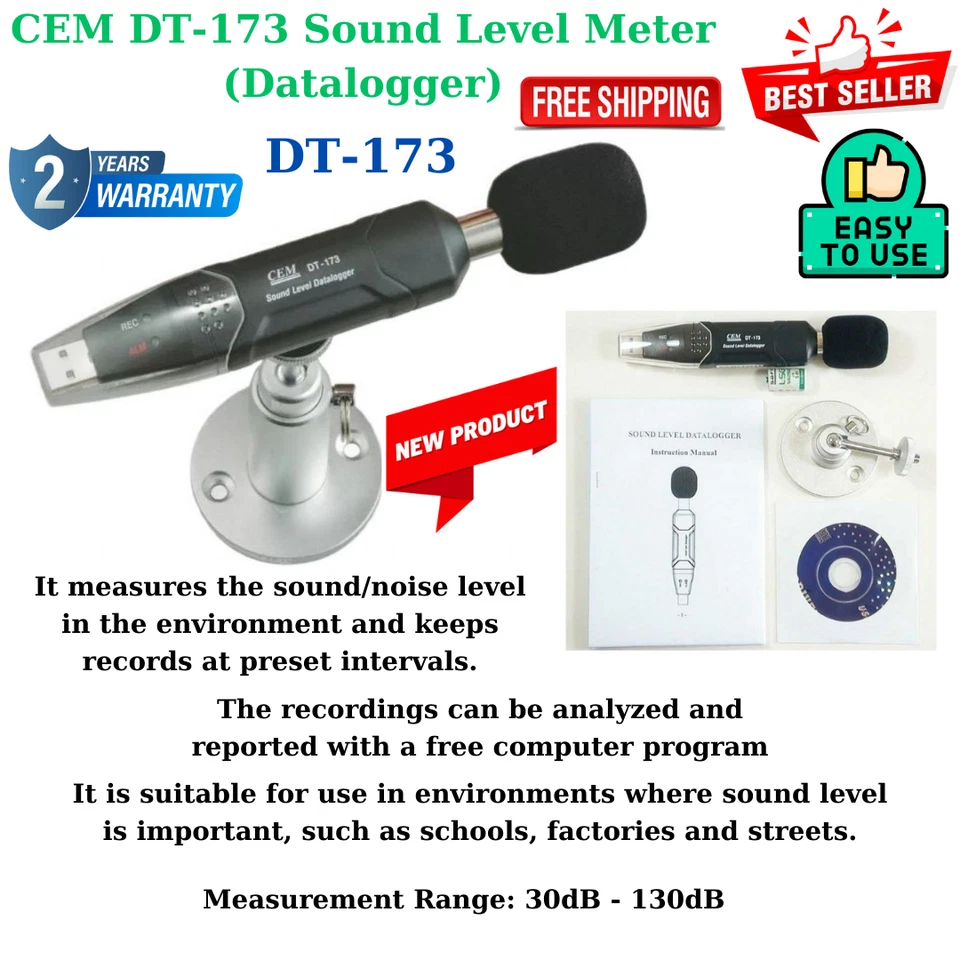 CEM DT-173 Sound Level Meter (Datalogger) - Image 1 of 1