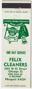 Felix Cleaners Chicago 32 Abb. FS Leer Streichholzheftchenhülle - Bild 1 von 3