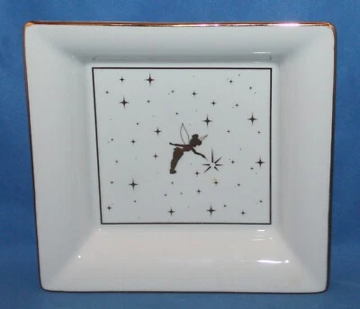 Raro Plato Cuadrado Campanilla Hoteles Disneyland Artoria Limoges Francia Foto 1 de 2