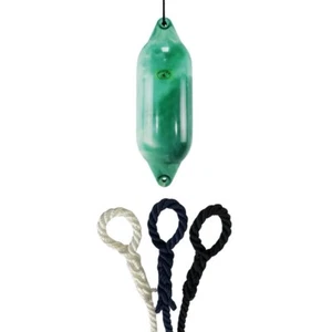 1 x HURRICANE Aurora Boat Fenders: Green PM05- FREE SPLICED END 10MM ROPE - Picture 1 of 2