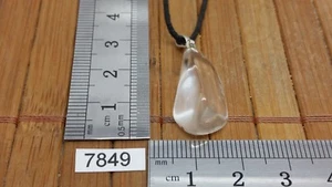 Pendentif CRISTAL DE ROCHE + cordon reglable mineraux pierre roulée reiki bijou - Imagen 1 de 1