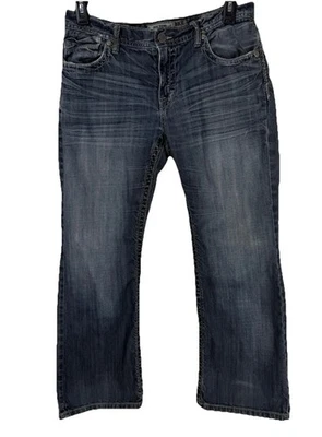 Мужские джинсы BKE Fulton Bootcut Низкая посадка Средняя стирка Деним 100% Хлопок Синий 33S - Изображение 1 из 4