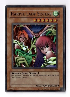 Harpie Lady Sisters MRD-009 Unlimited Super Rare Holo Vintage YuGiOh Card NM - Image 1 of 2