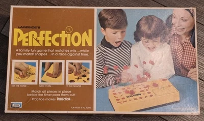 De colección 1973 Lakeside Games, Perfection Family Game, probado-falta 1 clavija de puntuación Foto 1 de 4