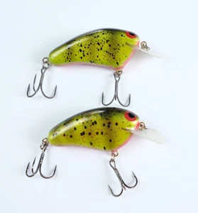 John Hott Hickey & Mutt Custom Balsa Flatside Crankbaits, Similar to WEC ZOOM - Picture 1 of 7