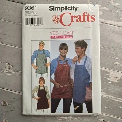 Simplicity 9361 Everybody Unisex Apron One Size Sewing Pattern Uncut - Image 1 of 3