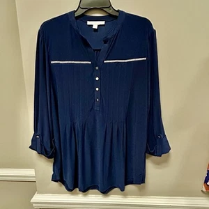 Juniper & Lime Sz S Blue Top Rhinestone Accents NWT - Picture 1 of 5
