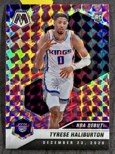 Tyrese Halliburton 2021 Mosaico Basket Rosa Mimetico Prizm NBA Debutto RC - Foto 1 di 2