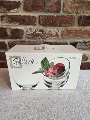 Gallerie Luigi Bormioli 4 Piece Glass Bowl Set 5 1/2” Wide W Original Box Italy - Image 1 of 4