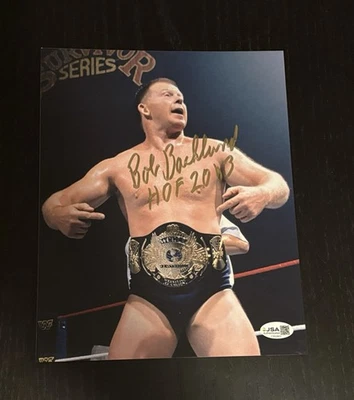 Fotografía autografiada de Bob Backlund 8x10 WWE WWF JSA INSCRIPTION HOF 2013 Foto 1 de 2