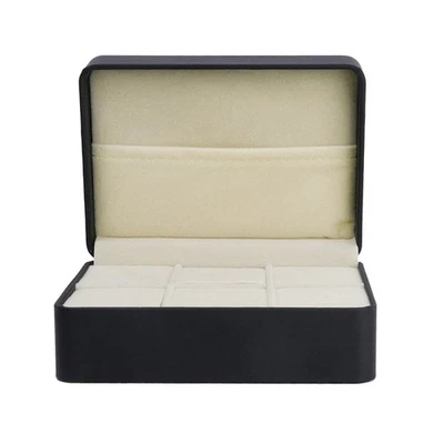 6-fach Manschettenknopf Krawatte Krawattenklammer Bar Aufbewahrungsbox (schwarz) - Bild 1 von 4