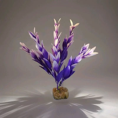 Glofish Cycle Plant Aquarium Decor 1× SMALL 1× LARGE Purple And White - Image 1 of 4
