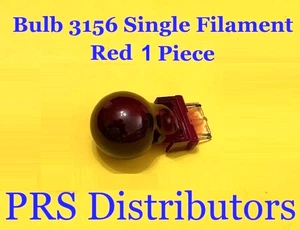 Bulb 3156 Red Single Filament 2-Pin Backup  / Brake / Stop Bulb for some cars - Picture 1 of 10