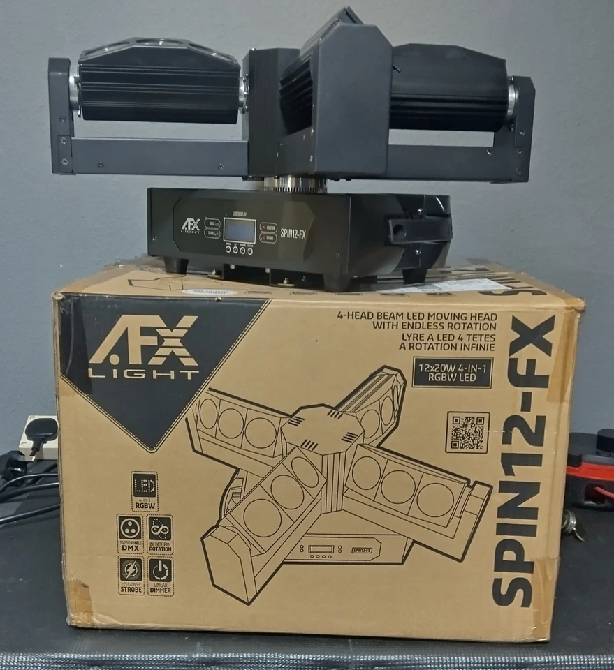 AFX Light SPIN12-FX 4-Head LED Moving Head, Opened, Never Used - Image 1 of 4