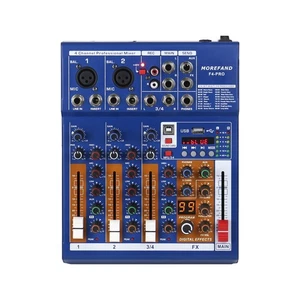 F4-PRO 4-Kanal Audio Mixer, 24-Bit DSP, USB Aufnahme, Digitale Effekte - Bild 1 von 7