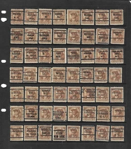 US Precancels: Assorted Towns/Types; 1½c 1932 Washington Bicent #706; 107 Stamps - Picture 1 of 2