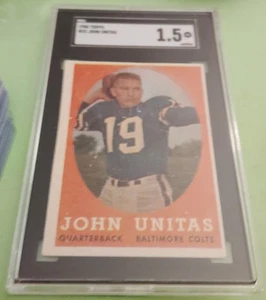 1958 John Unitas Topps NFL Football Karte #22 HOF Baltimore Colts SGC 1.5 FR - Bild 1 von 2