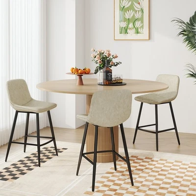 Counter Height Bar Stools Set of 3, 24 inch Dining Chairs for Kitchen Island US - Image 1 of 4