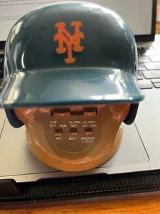NEW YORK METS Baseball Quartz LCD Helmet Clock - Bulova - Pre-owned - Picture 1 of 4