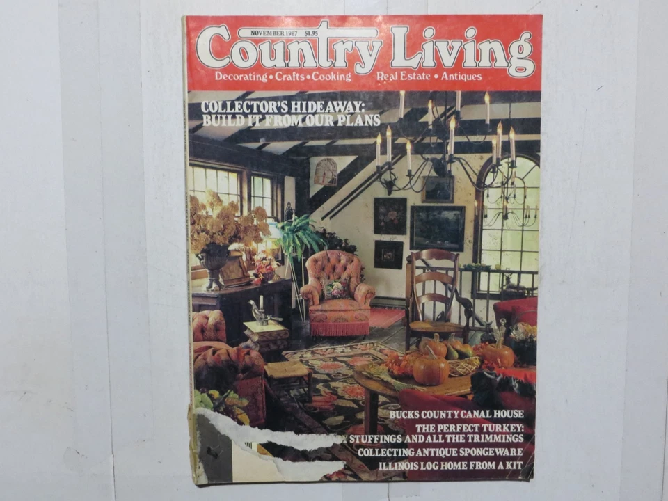 Country Living Magazine Decorating Crafts Cooking 1987 November 3X - Image 1 of 1