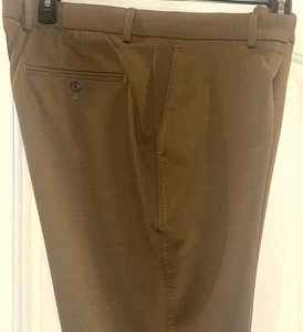 Pantalones Cónicos Cremieux Para Hombre Caramelo Oscuro Cómodos Elastizados Frente Plano Talla 36x30 - Imagen 1 de 4