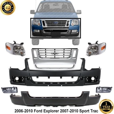 Front Bumper & Grille Assembly For 2006-2010 Ford Explorer 2007-2010 Sport Trac - Image 1 of 4