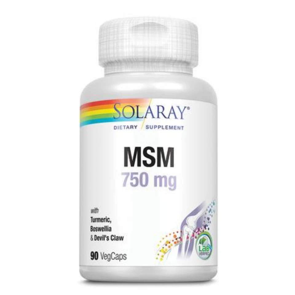 Solaray MSM | 90 ct 750 mg Foto 1 de 1