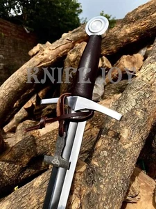 Hand-Forged Medieval Arming Sword – 38” High Carbon Steel Blade + Leather Sheath - Picture 1 of 3