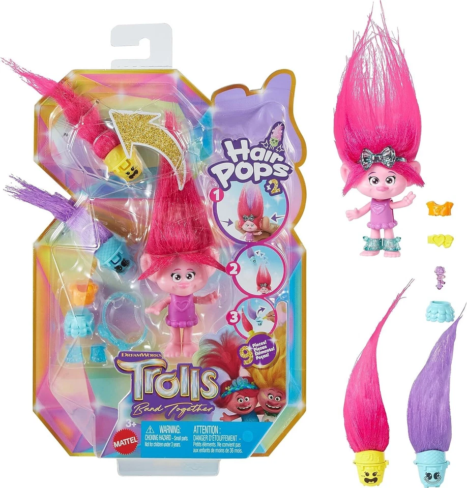 DreamWorks Trolls Band Together Hair Pops POPPY Doll Mattel #ListingsInLights