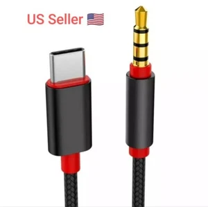 Type C Audio Cable USB Type-C Male To 3.5mm Jack Male Car AUX Audio Adapter New - Picture 1 of 7