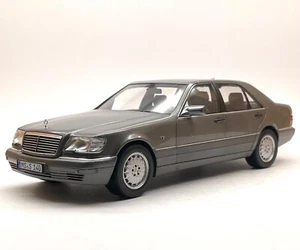 Norev Mercedes Benz S 600 V12 berlina W140 in grigio argento, IMBALLO ORIGINALE, 1:18, G011 - Foto 1 di 11
