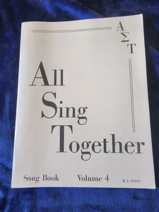 Alpha Sigma Tau All Sing Together SongBook Vol 4 B.J. Davis Lois Waninger 1975 - Picture 1 of 4